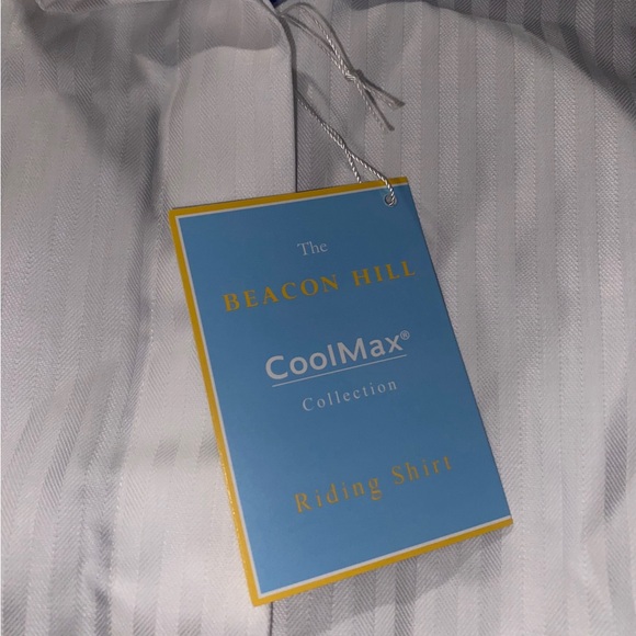 Beacon Hill Equestrian Show Riding Shirt Blue Cool Max Collection Girls Size 14 - Picture 4 of 5